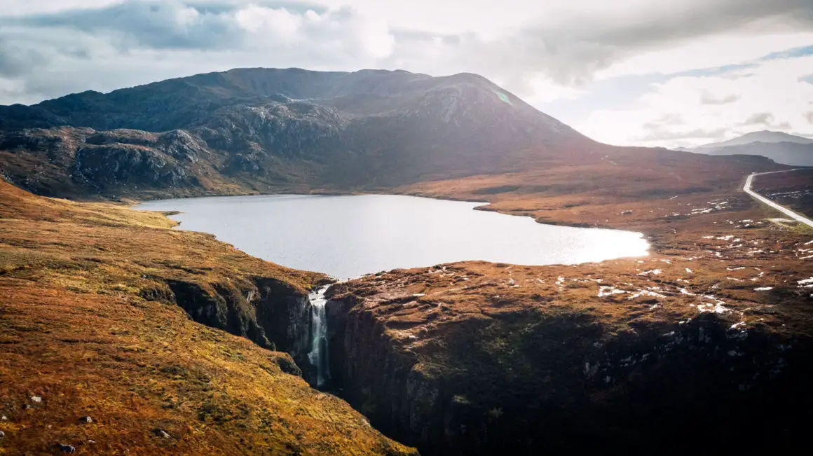 Drone Shot of the Loch Na Gainmhich