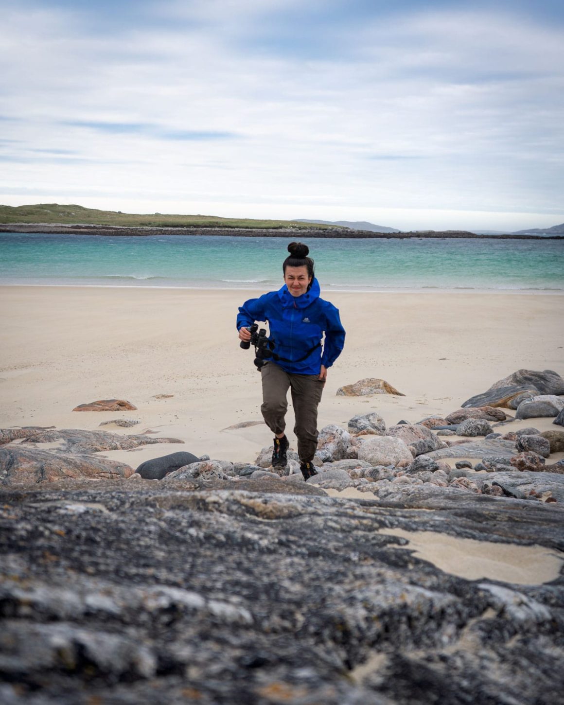 Campervan Outer Hebrides: Walking on a Beach Past Hushinish on Harris in Scotland