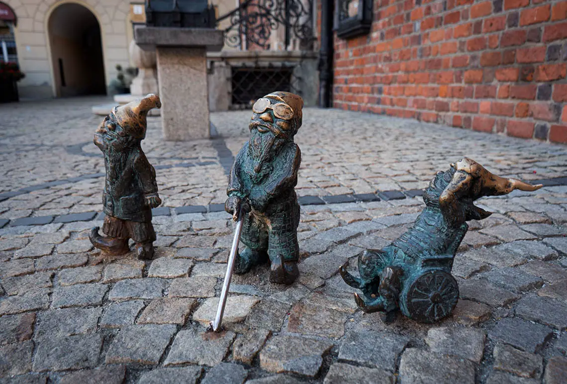 Wroclaw for Digital Nomads: Three Wroclaw dwarves