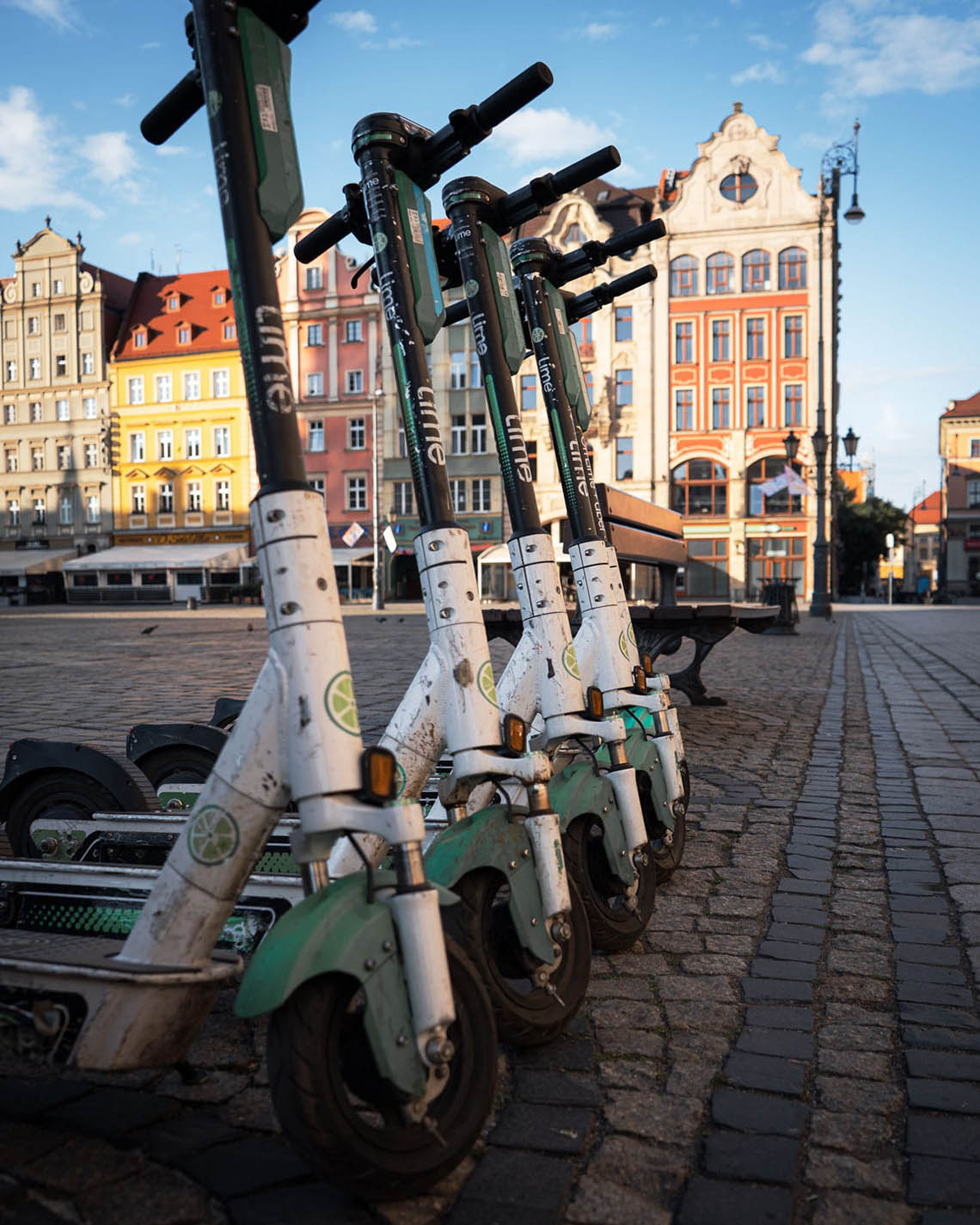 Wroclaw for Digital Nomads: Lime eScooters in Market Square