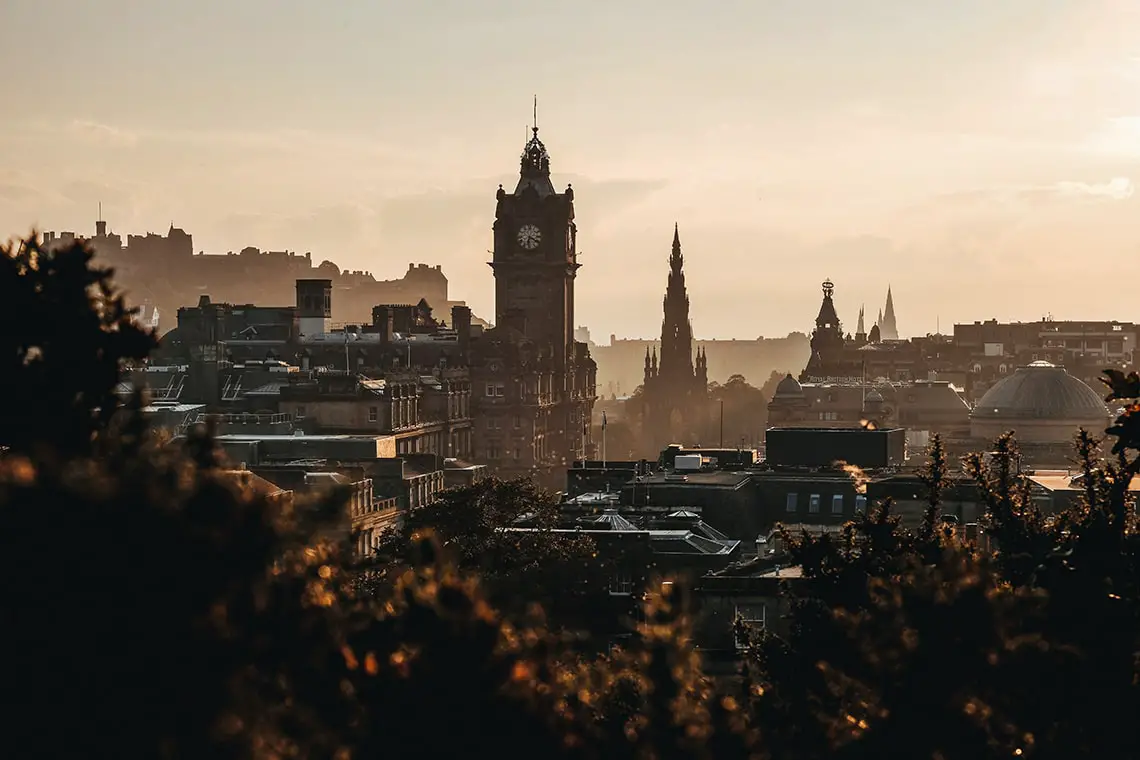 Edinburgh for Digital Nomads: City Skyline from Carlton Hill