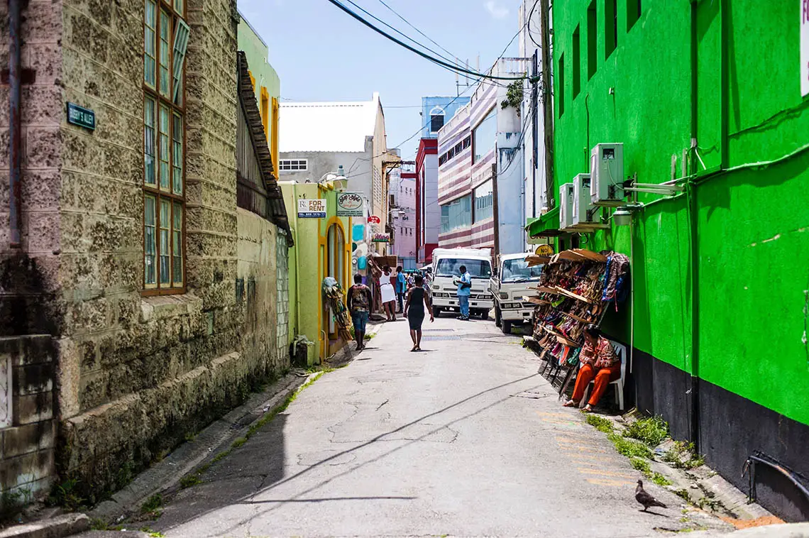 The Streets of Bridgetown in Barbados for Digital Nomads