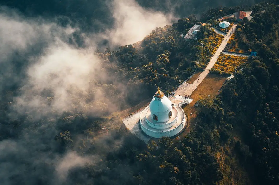 World Peace Pagoda in Pokhara (Nepal)