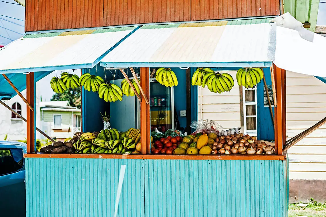 Fruit stand in Bridgetown (Barbados)