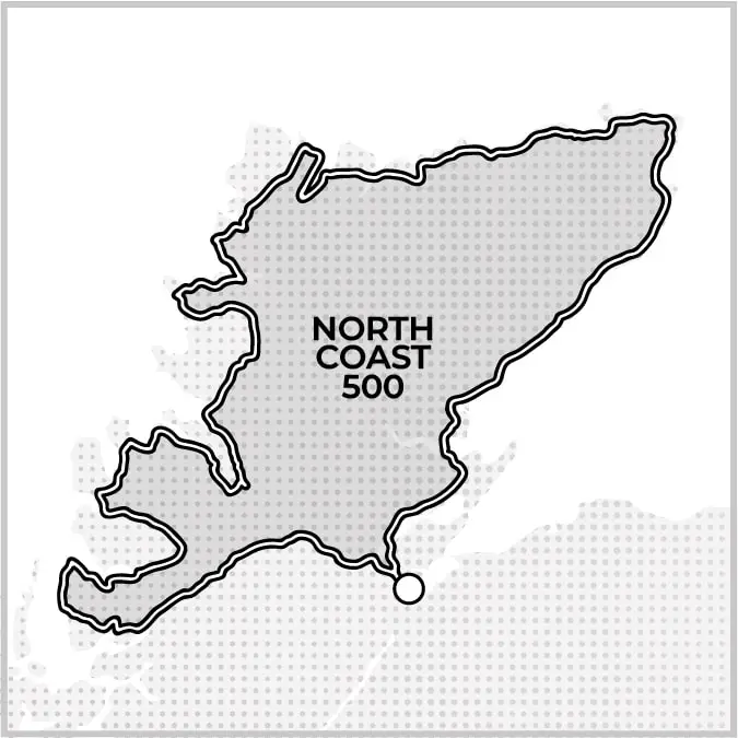 North Coast 500 Route on Map
