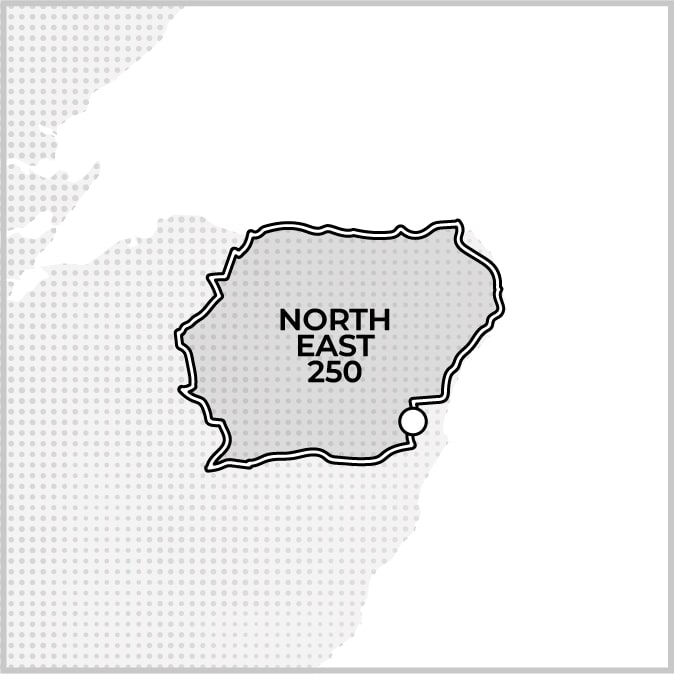 North East 250 Route on Map