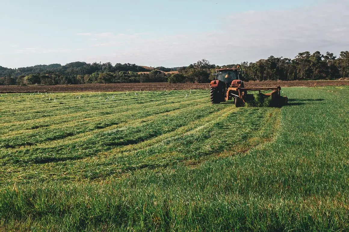 Tractor ploughing a field in Australia